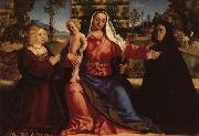 Madonna and Child with Commissioners Palma Vecchio